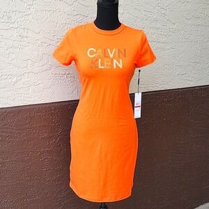 Calvin Klein XS Petite T-Shirt Dress